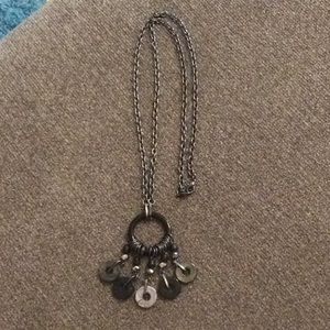 Extra long hematite necklace